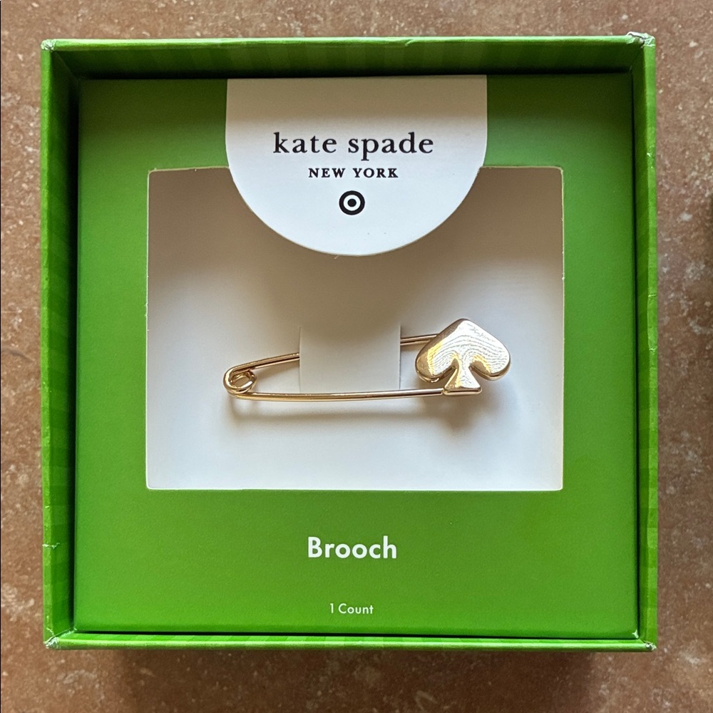 Kate Spade Gold Heart Brooch
